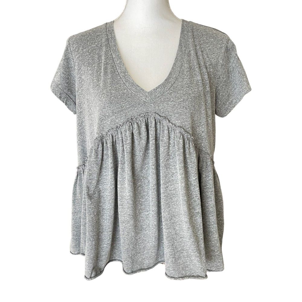 Anthropologie T.la V-neck Ruffled Babydoll Top